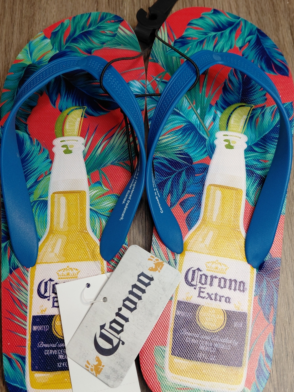 CORONA Men's Graphic Print Flip Flop Sandals Floral Hawaiian Resortwear